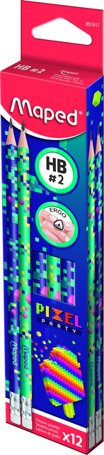 Maped - Grafietpotlood maped pixel party 12 stuks assorti
