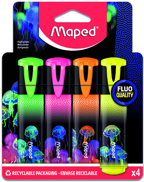 Maped - Markeerstift maped deepsea paradise set 4 kleuren
