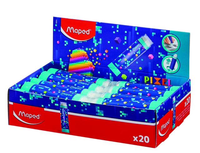 Maped - Gum maped pixel party in tube display a 20 stuks