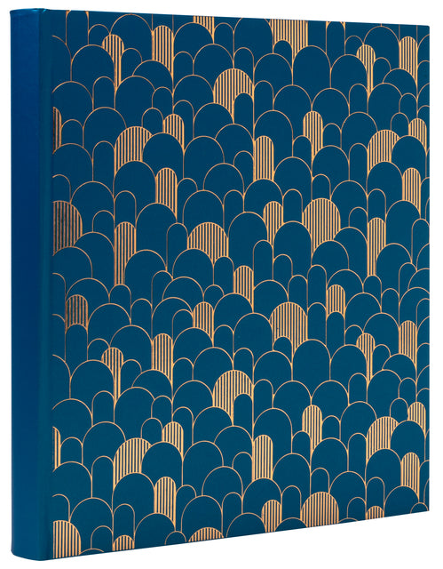 Exacompta - Fotoalbum 29x32cm 60 zwarte pagina's Néo Déco blauw