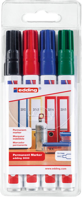 Edding - Viltstift edding 3000 creatief rond 1.5-3mm ass | 10 stuks