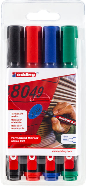 Edding - Viltstift edding 330 schuin 1-5mm assorti | 10 stuks