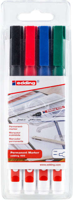 Edding - Viltstift edding 400 creatief rond 1mm assorti