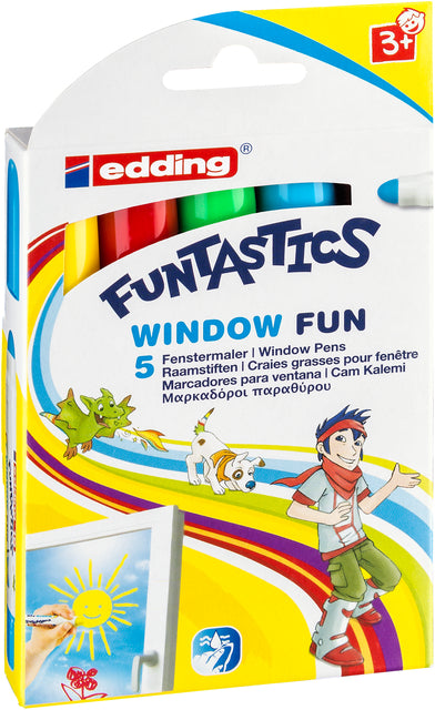 Edding - Krijtstift edding 16-5 funtastics window fun 5x | 10 stuks