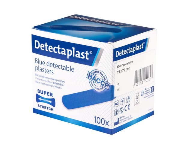 Detectaplast - Elastische bl textielpleister deteclast 19x72mm