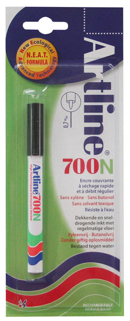 Artline - Viltstift artline 700 rond 0.7mm blister zwart