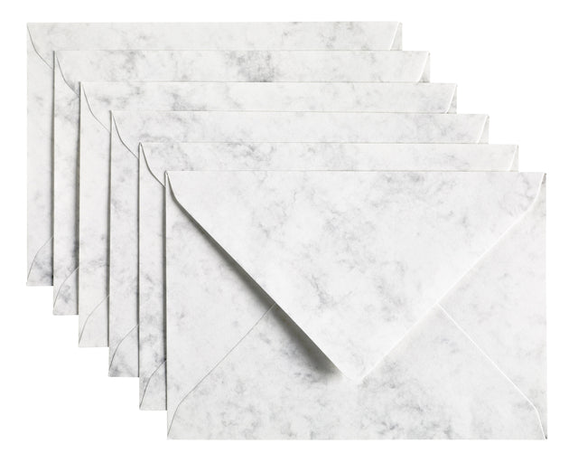 Papicolor - Envelop papicolor c6 114x162mm marble grijs