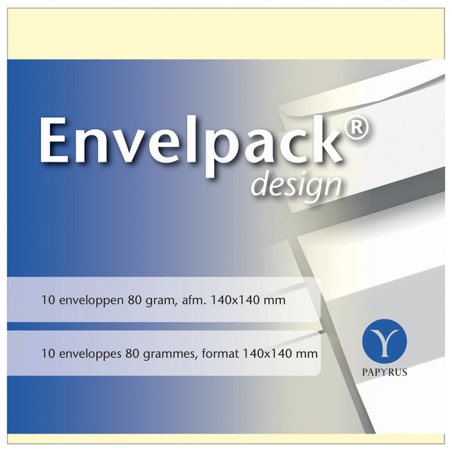 Papyrus - Envelop papyrus envelpack vierkant 140x140mm ivoor