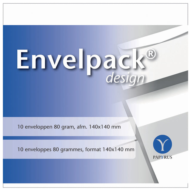 Enveloppe Papyrus 140x140mm blanc