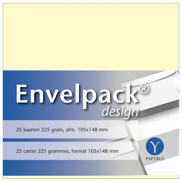 Papyrus - Enkele kaart papyrus envelpack a6 105x148mm ivoor