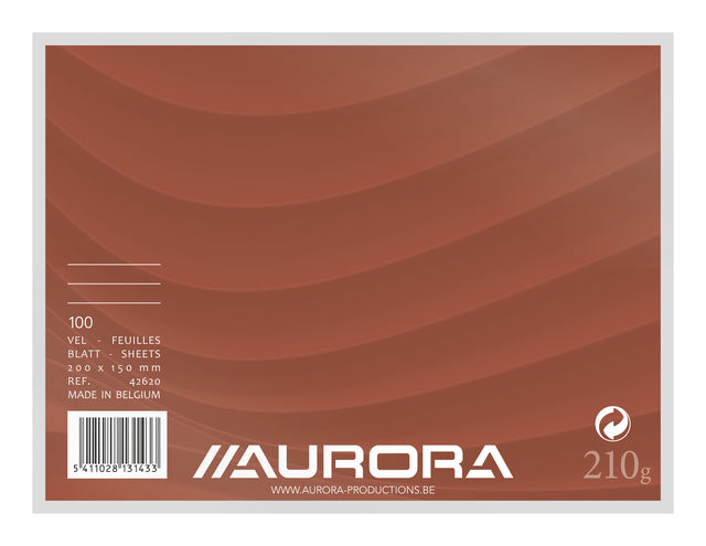 Cartes système ligne Aurora 150x200mm + ligne d'en-tête rouge
