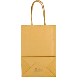Klika - Tas | Papier | gedraaid papieren koord | 14x 8x21cm | draagtas | goud | 50 stuks