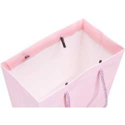 Klika - Tas | Papier | embossed | 26x 12x32cm | draagtas | pastelroze | 10 stuks