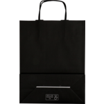 Klika - Tas | Kraftpapier | gedraaid papieren koord | 26x 12x35cm | draagtas | zwart | 100 stuks