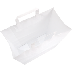 Klika - Tas | Papier | platte handgreep | 32x 16x43cm | draagtas | wit | 250 stuks