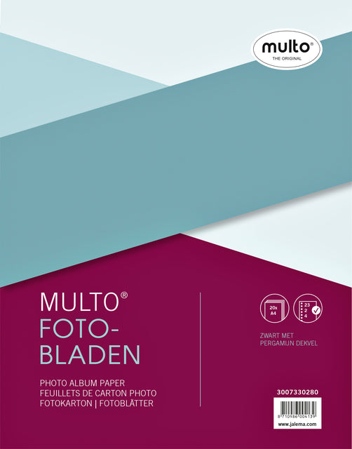 Multo - Fotobladen multo 23-gaats + dekvel zwart