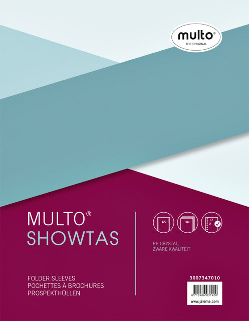 Showbag Multo A5 17 trous PP 0,14 mm lisse | 10 morceaux