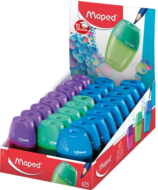 Taille-crayon Maped Shaker 1 trou assortis