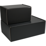 Klika - Postpakketdoos | golfkarton | 200x150x120mm | met klep | zwart | 25 stuks
