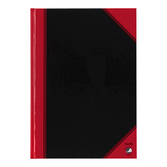 Cahier noir/rouge A4 ligne 70gr 96feuilles | 6 morceaux