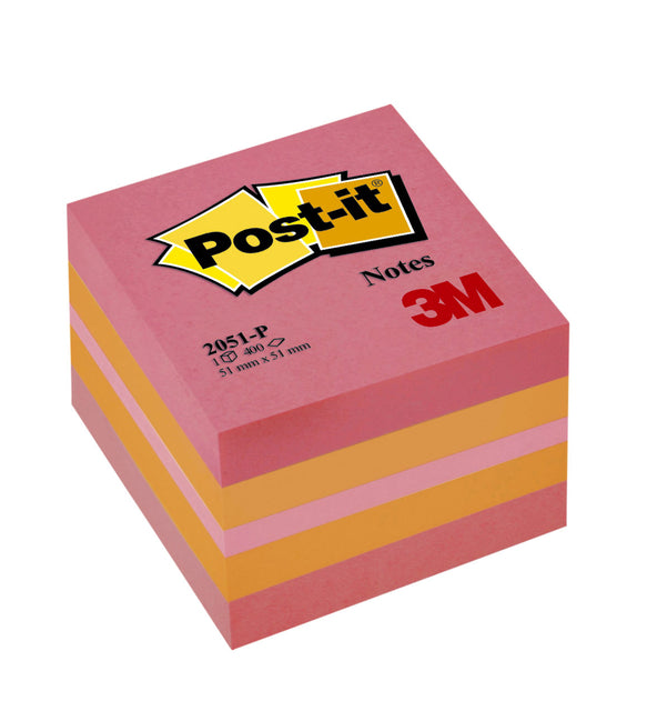 3M - Memoblok post-it 2051 51x51mm kubus roze