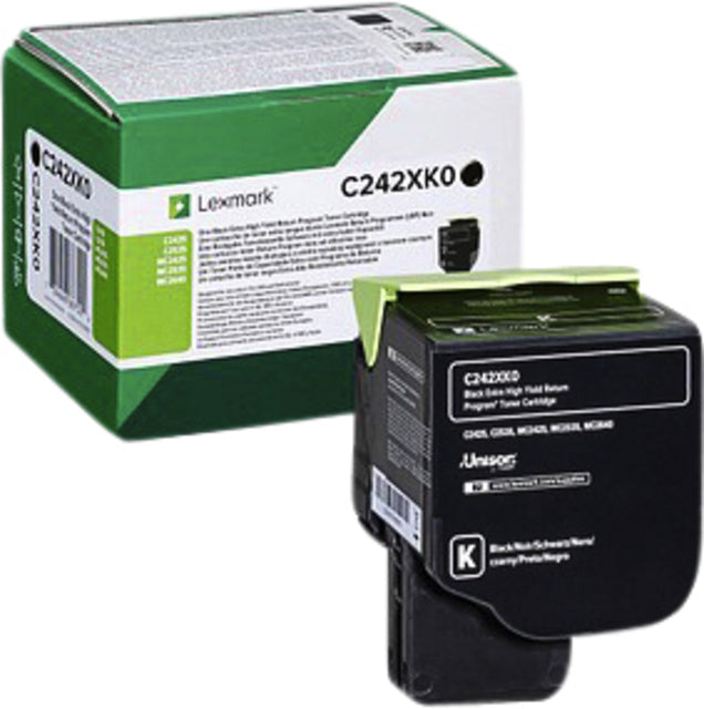 Cartouche de toner Lexmark C242XK0 noir