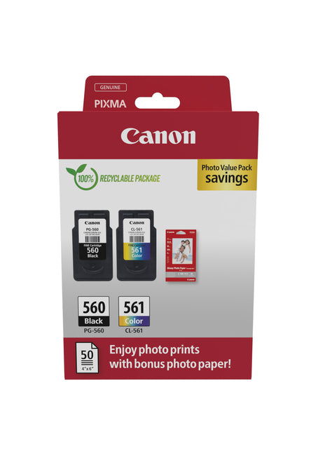 Canon - Inktcartridge canon pg-560 cl-561 zwart + kleur