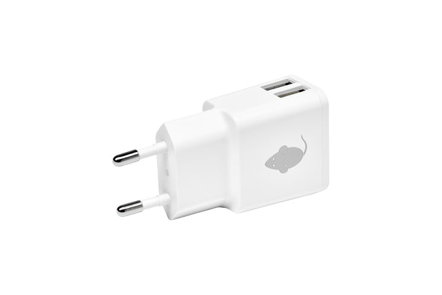 Greenmouse - Oplader green mouse usb a 2x 2.4a wit