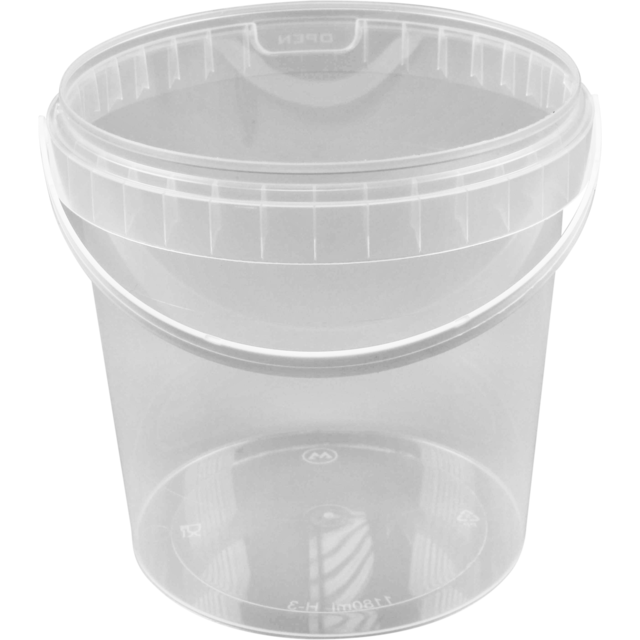Klika - Bak | PP | 1180ml | Ø133mm | met hengsel | met deksel | transparant | 170 stuks