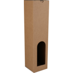 Klika - Flesdoos | Basic line | golfkarton | 1 fles | 88x87x350mm | bruin | 120 stuks