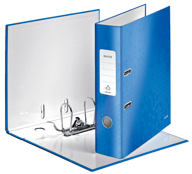 Leitz - Ordner leitz wow 180° gelamineerd 80mm a4 blauw | 10 stuks