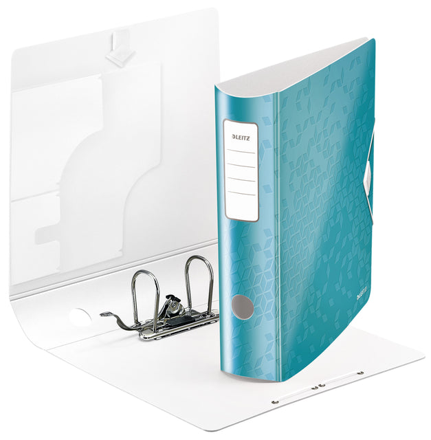 Classeur à levier Leitz WOW 180° Active A4 75mm bleu glacier | 10 morceaux