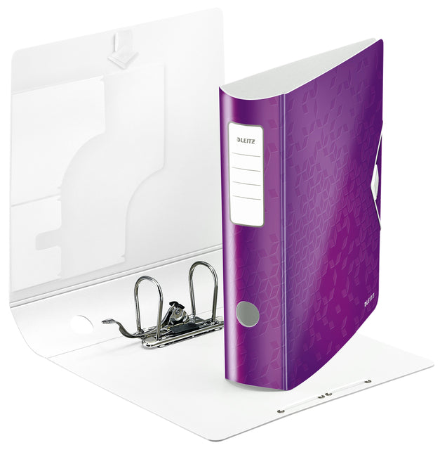 Classeur à levier Leitz 1106 active 180° 80mm PP A4 violet