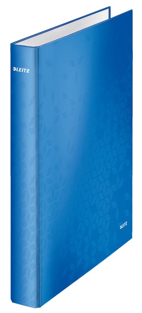 Classeur à anneaux Leitz WOW A4 4 anneaux D-mech 25mm carton bleu
