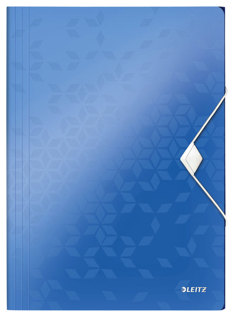 Elastomap Leitz WOW A4 3 volets PP bleu