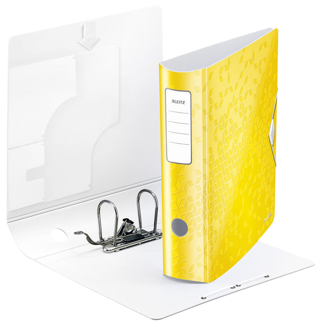 Classeur à levier Leitz WOW 180° Active A4 82mm PP jaune | 5 pièces
