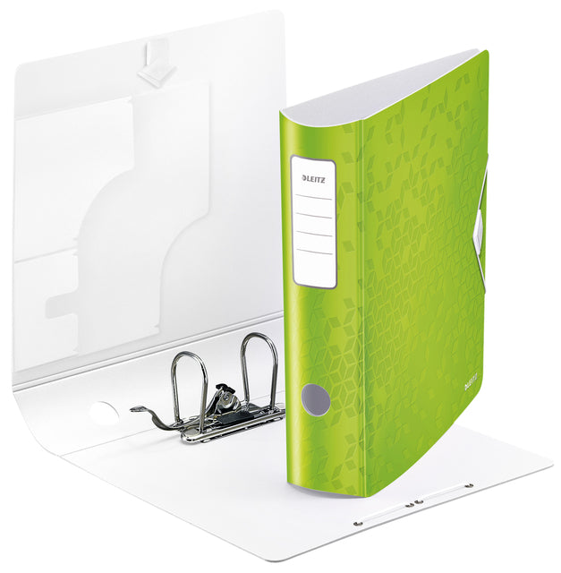 Classeur à levier Leitz WOW 180° Active A4 82mm PP vert | 5 pièces