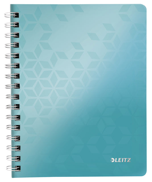 Cahier Leitz WOW A5 spirale PP ligne bleu glacier