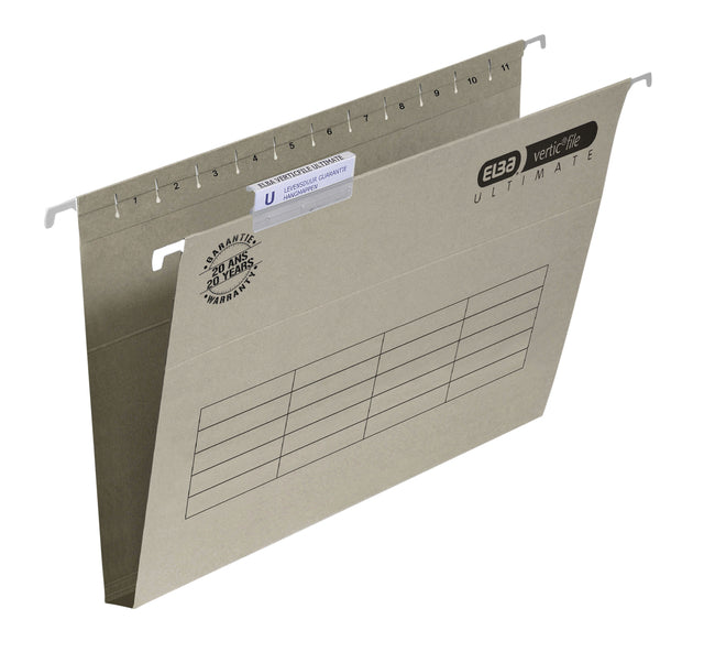 Dossier suspendu Elba Verticfile Ultimate folio 30mm gris | 25 pièces