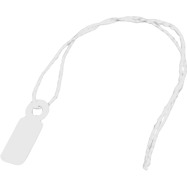 Klika - Hangetiket | met koord | 7x19mm | karton | wit | 1000 stuks