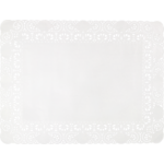 Bordure de gâteau | papier + revêtement d'argile | 40x30cm | rectangulaire | blanc | 250 pièces