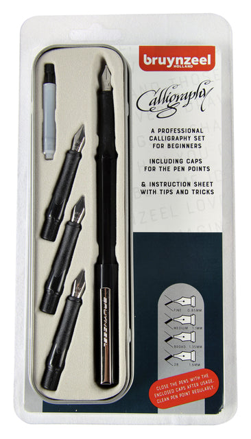 Stylo de calligraphie Bruynzeel starter set 9341P08 | 3 pièces