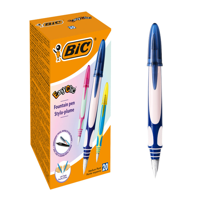 Stylo plume Bic EasyClic coffret assorti 20 pièces