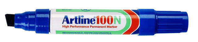 Feutre artline 100 oblique 7.5-12mm bleu | 12 pièces