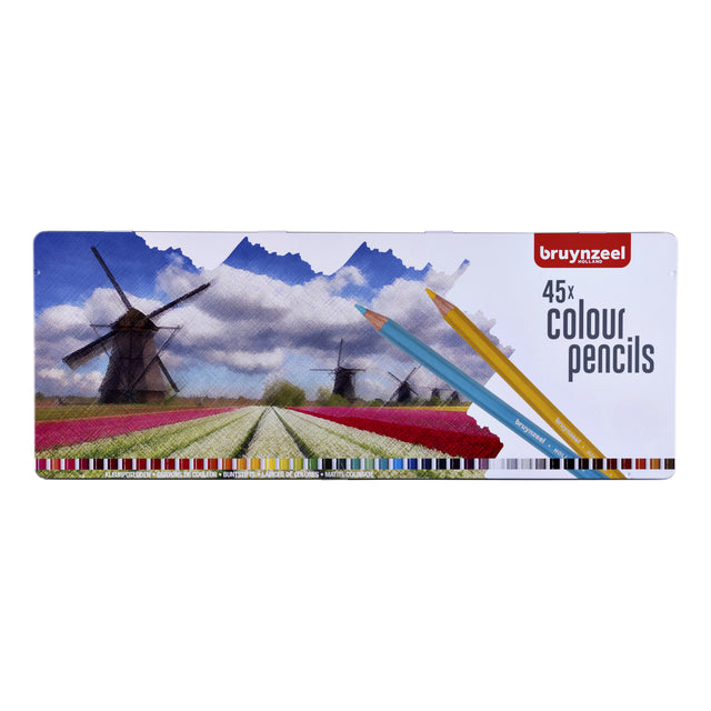 Crayons de couleur Bruynzeel Holland boîte de 45 pièces assorties | 4 pièces