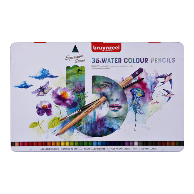 Crayons de couleur Bruynzeel aquarelle Expression boîte de 36 pièces assorties | 4 pièces