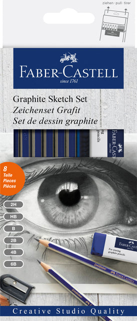 Faber Castell - Potlood faber-castell gf 6 hardheden 8-delig