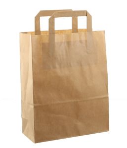 Sac papier 22x10x28cm 250pcs kraft brun