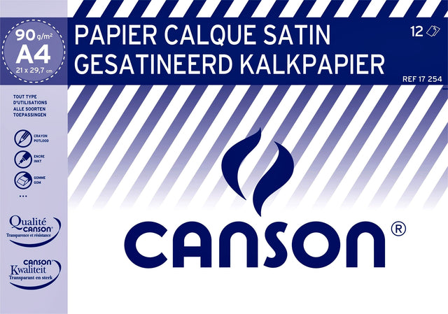 Canson - Kalkpapier canson a4 90gr 12 vel