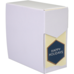 Klika - Etiket | papier | Happy Holidays Hexagon | 46x40mm | blauw/wit | rol à 500 stuks
